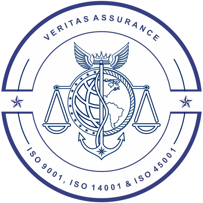Veritas Assurance certification mark — ISO 9001, ISO 14001 and ISO 45001